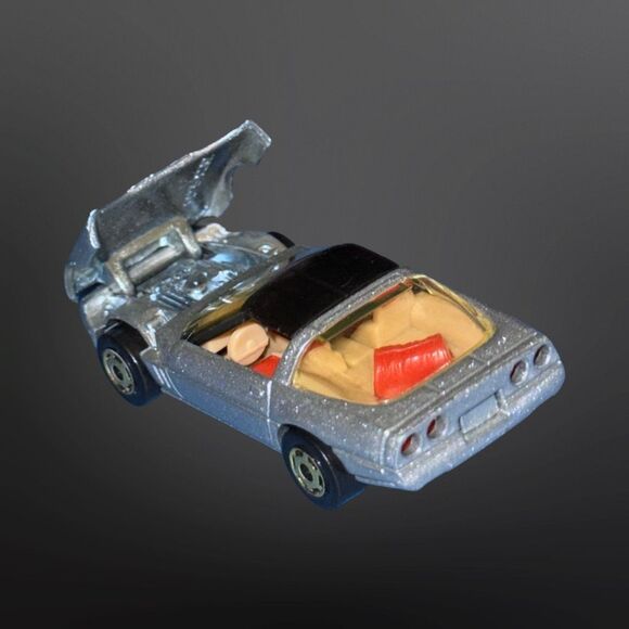 1982 Hot Wheels 80's Corvette Black Wall Metallic Gray Hong Kong - Picture 9 of 9